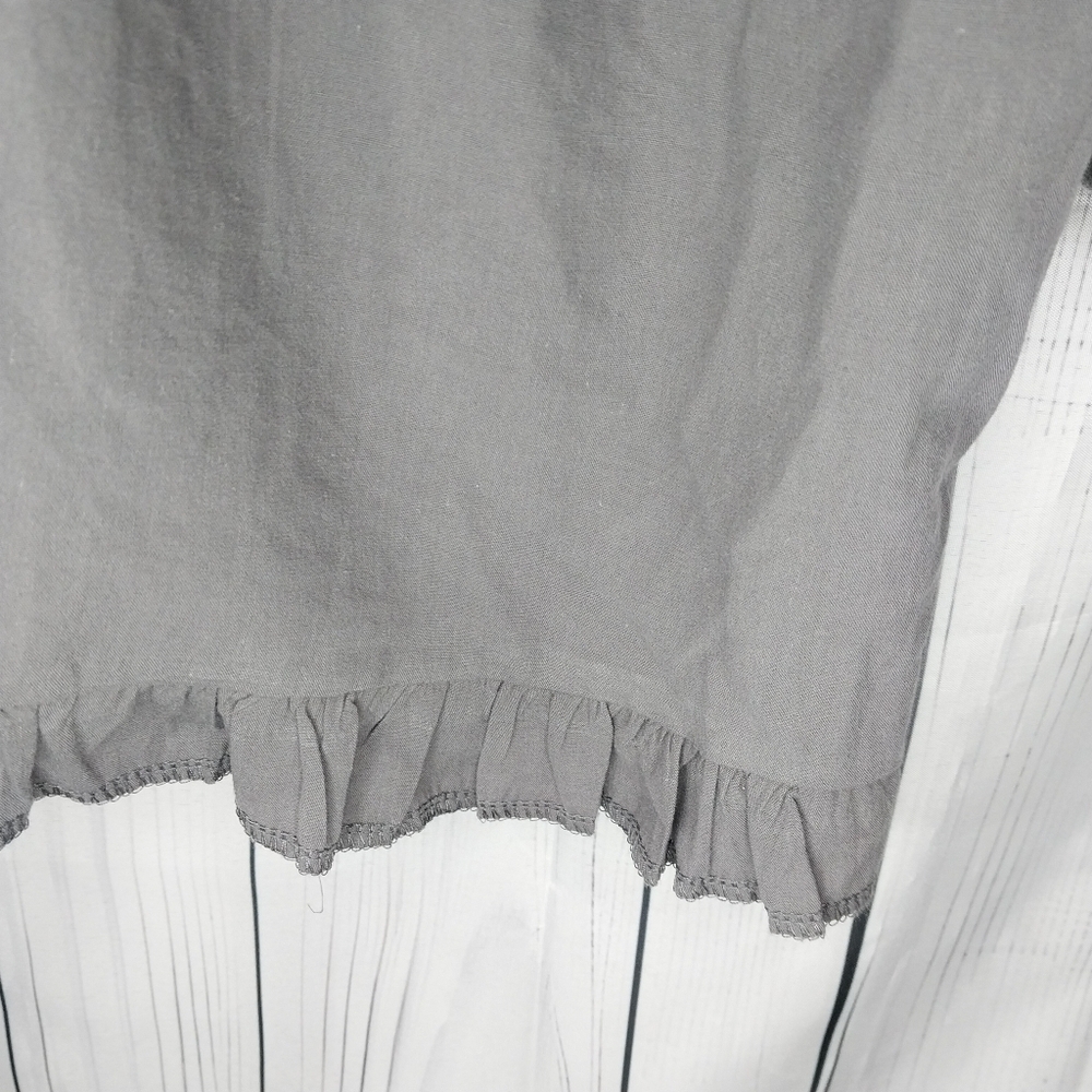 Misslook Gray and Black Women's V-Neck Oversized Babydoll boho Top - Picture 7 of 12